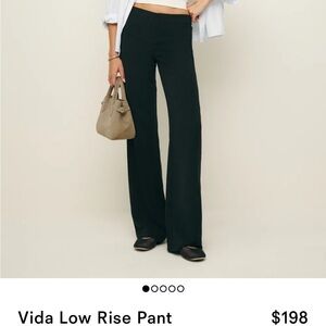 Reformation Vida Low Rise Pant Black - Size 6